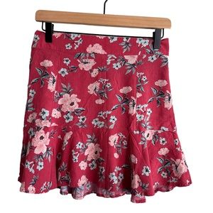 American Eagle Outfitters pink flower mini skirt Medium